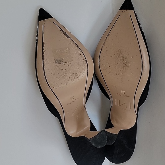 lIndaco Carmen 95mm Black Crystal-Embellished Mules Size 8 - Picture 9 of 11